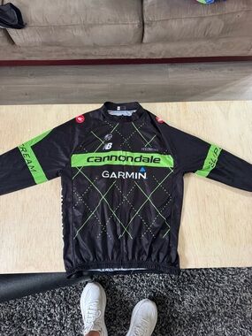 Cannondale Garmin Black & Neon Green Cycling Jersey